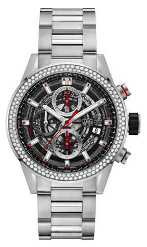 TAG Heuer Carrerra Calibre Heuer 01 43 Stainless Steel / Diamond / Skeleton / Bracelet